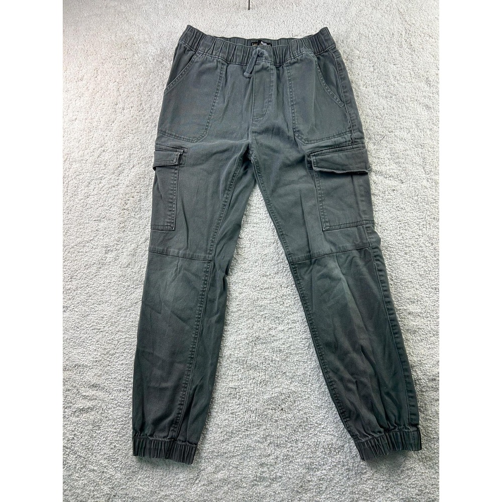 Lee Jogger Pants Mens Large Gray Relaxed Fit Cargo Pockets Stretch Casual
